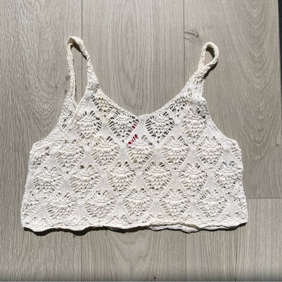 H&M Cotton Crochet Crop Top - Picture 1 of 3